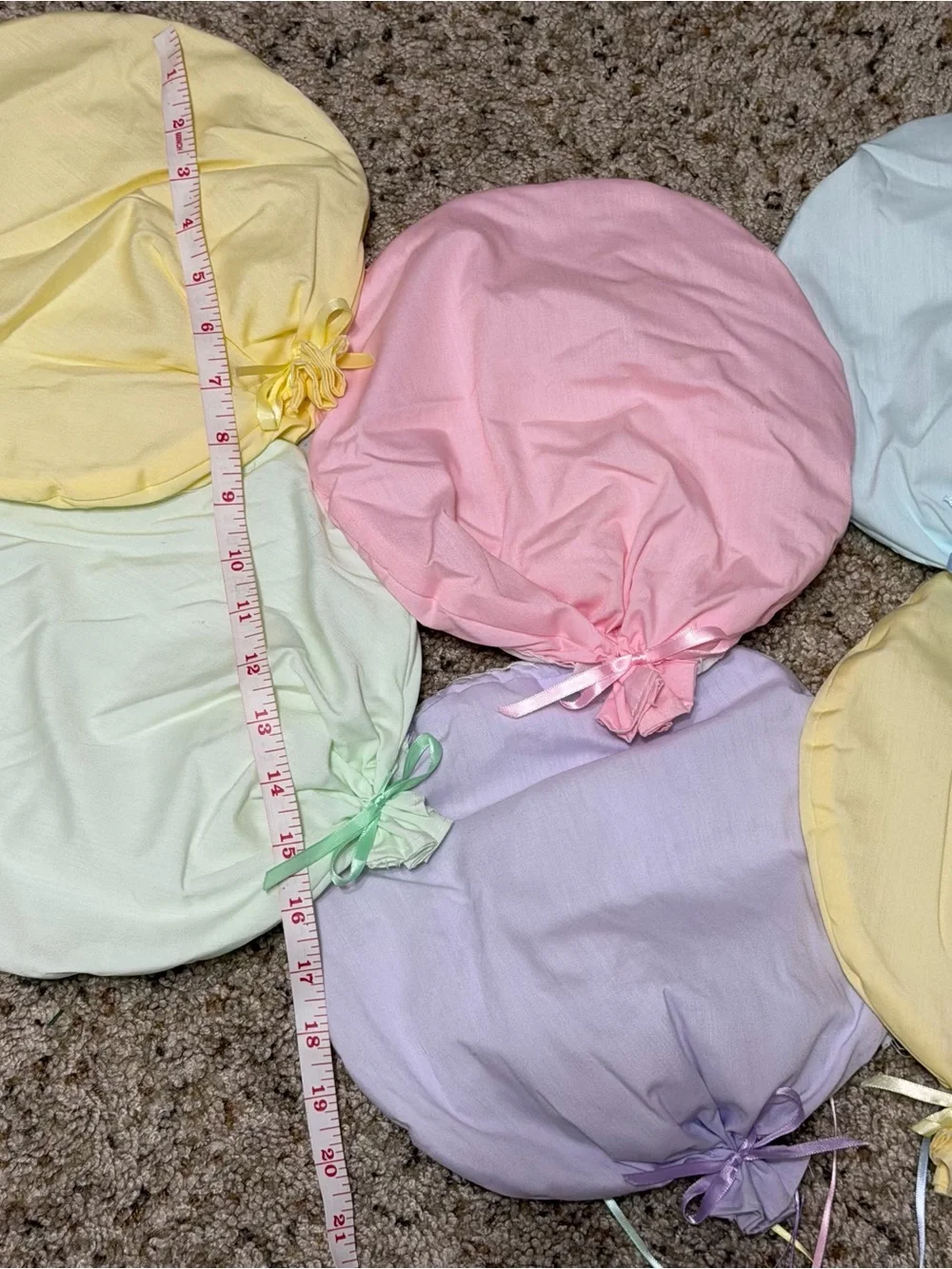Padded 3D Balloons Wall hanging Vintage Baby Nursery Plush Cloth Pastel